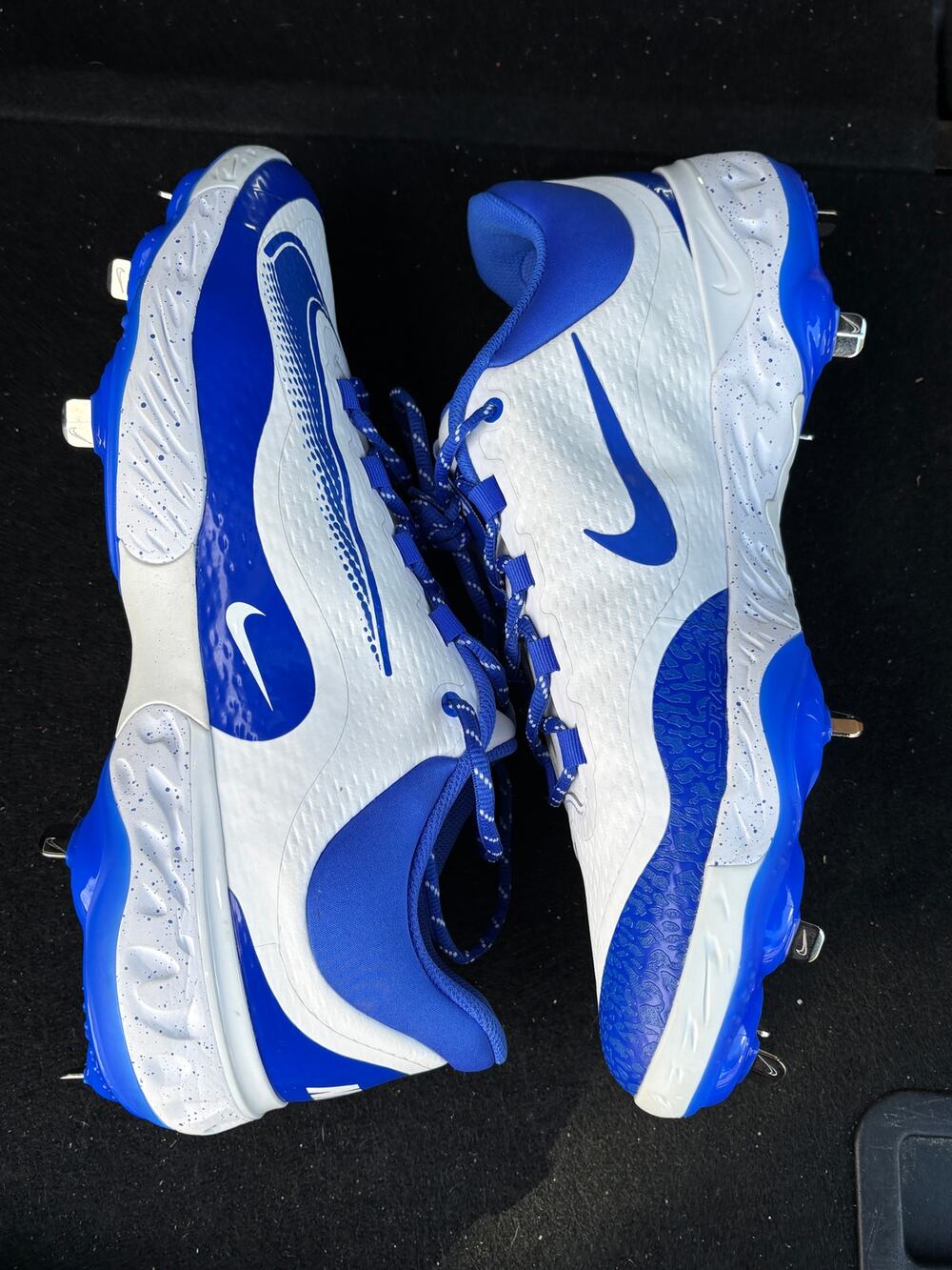 Nike Alpha Huarache Elite 4 Low Baseball Cleats Blue White FD2745-108, Men’s 15